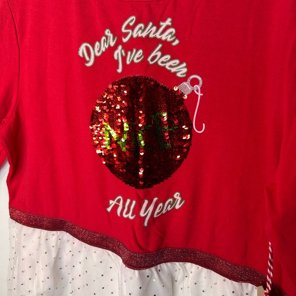 NWT Christmas Dress Girls Nice |Naughty Size XS. Colorful multicolor - Picture 13 of 14